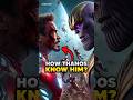 How Did Thanos Know Tony Stark Ironman Thanos