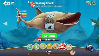 hungry shark world, basking shark (3D Motion)