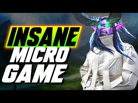 INSANE Micro Game HIGH LEVEL WC3 PLAY! - Grubby