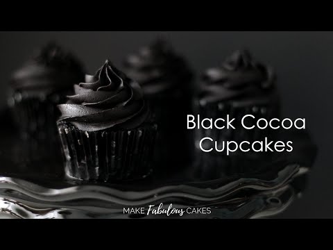 Black Cocoa Cupcakes - How to make Black cupcakes and frosting without food coloring