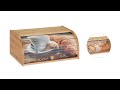 Brotkasten Bambus mit Rolldeckel Braun - Bambus - Holzwerkstoff - 40 x 17 x 27 cm