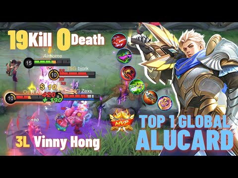 Gank Me More! I Can Jump And Kill! - Top 1 Global Alucard Gameplay By Vinny Hong - MLBB