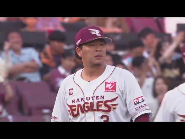 【2回表】イーグルス・浅村栄斗 サード強襲の打球を素早く処理してダブルプレーを取る!!  2024年6月13日 東北楽天ゴールデンイーグルス 対 読売ジャイアンツ