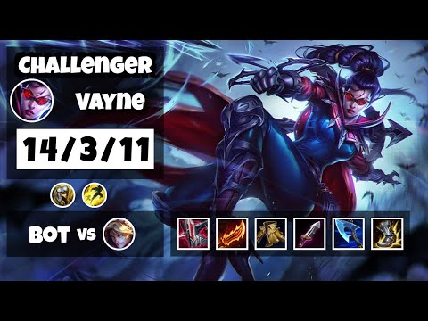 Vayne Gameplay Challenger Replay S11 - 11.16 Bot Lane (14/3/11) - BR