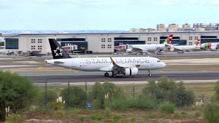 TAP A320neo with Star Alliance livery lands perfectly