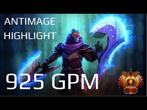 Pro Anti Mage 10 Min Battle Fury Fast Farming 925 GPM - Dota 2 7.28
