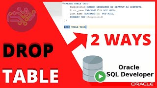 ORACLE SQL TUTORIAL: How to Delete TABLE | DROP TABLE