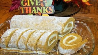 preview picture of video 'How to make Pumpkin Cake Roll w/Recipe from the Kitchen of 1bettybill'