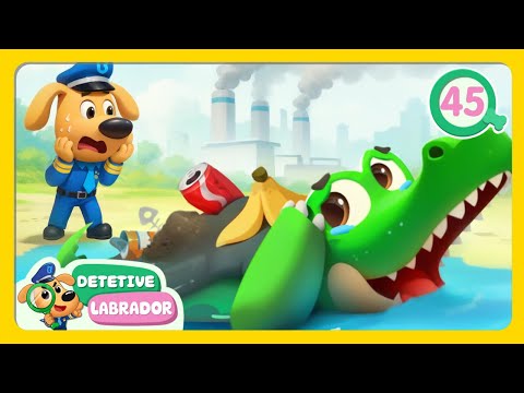 Água Poluída 💧 Dicas de Segurança do Detetive Labrador 🔍 Desenhos Animados