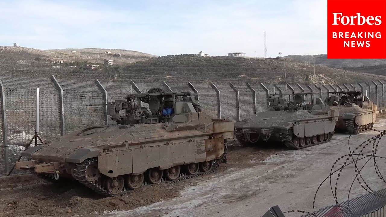 Israeli Military Vehicles Patrol The Golan Heights After Syria’s Ba’ath Regime Falls