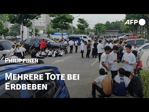 Handyaufnahmen zeigen schweres Erdbeben auf den Philippinen | AFP