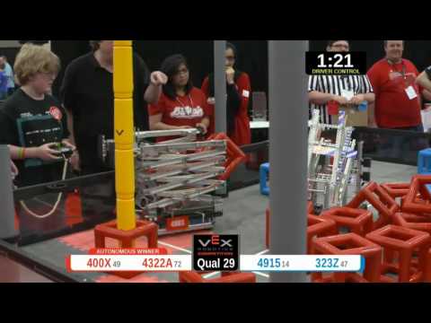 2015 VRC Sci Q29 - 400X 4322A vs 4915 323Z - 75 to 81 - VEX Worlds 2015 - Science Division
