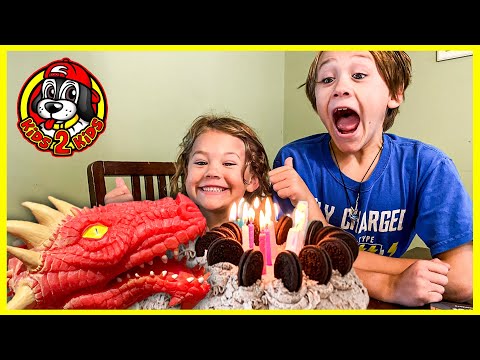 Kids Pretend 🐉 CALEB GETS A BABY DRAGON FOR HIS BIRTHDAY (GIGAPET COMES ALIVE!)