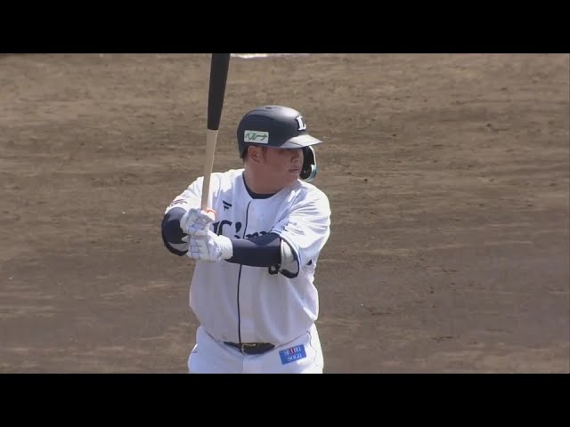 【ファーム】ライオンズ・渡部健人 センターオーバーのタイムリー2ベースヒット!! 2024年5月17日 埼玉西武ライオンズ 対 読売ジャイアンツ