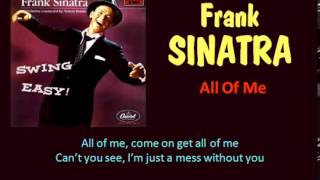 All Of Me Frank Sinatra   Lyrics