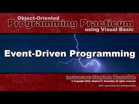 Oop Programming Vb 02f Event Driven Programming