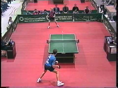 Tischtennis Bundesliga: Peter Nilsson vs Martin Monrad May 99