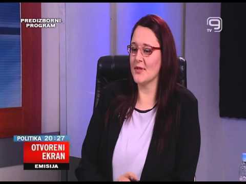 TV KANAL 9, NOVI SAD: OTVORENI EKRAN, 15.03.2016. Milica Đurđević