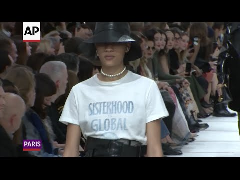 Designer Maria Grazia Chiuri once again celebrated feminism and sisterhood in her collection for Christian Dior at Paris Fashion Week that delved into the independent styles of the 1950’s Teddy Girls. (Feb. 26)