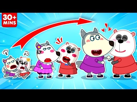 When We're Growing Up! 🙂 - Wolf's Mom Is Always by Your Side! 👶 @CuteWolfVideos
