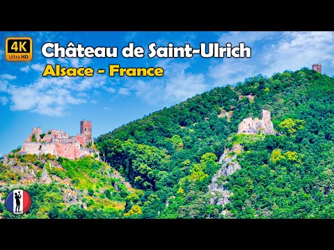 🇫🇷 Château de Saint-Ulrich, Girsberg, Haut-Ribeaupierre, Ribeauvillé, Alsace, Walking Tour [4K60fps]
