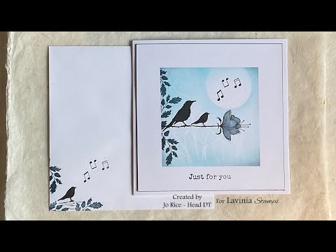 Singing Birds, Just For You by Jo Rice #laviniastamps #kuretake