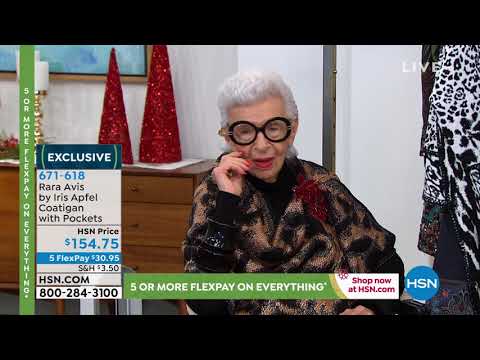 Rara Avis by Iris Apfel Coatigan with Pockets