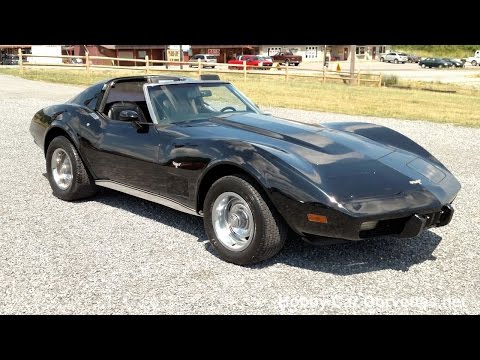 1977 Black Black Corvette Manual Transmission For Sale Video