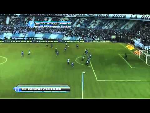 Gol de Zuculini  Racing 1   Godoy Cruz 0  Fecha 19  Torneo Inicial 2013  Fútbol Para Todos