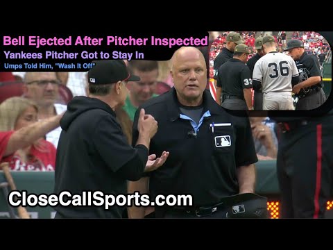 E69 - David Bell Ejected After Nice Argument with Umpire About Yankee Pitcher's Substance Inspection