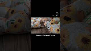 Sedák, polstr na židli prošívaný SLUNEČNICE