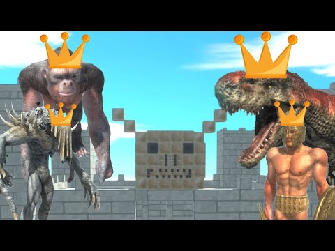 KING GORO + PRIMATES + KING SCOURGE + INFERNALS VS KING T REX + C  DINOS + KING ACHILLES + A HUMANS