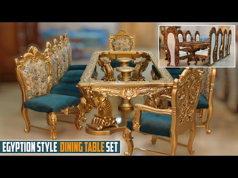 Egyptian Carved Dining Table: Factory Price Video