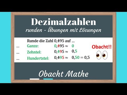 Dezimalzahlen RUNDEN | Übungsaufgaben mit Lösungen | DEZIMALZAHLEN & DEZIMALBRÜCHE | ObachtMathe