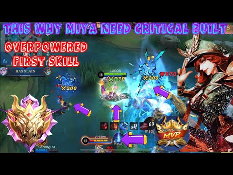 Epic Comeback Miya God Of Critical OP First Skill Built #mlbbcreatorcamp #mobilelegends #mlbb #miya