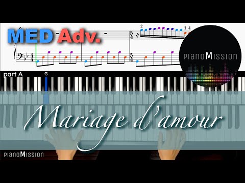 [Real Piano Tutorial] MARIAGE D'AMOUR with  Follow-Up Tutorial
