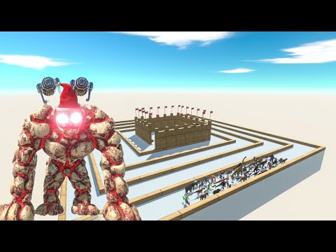 Escape From Jet Golem - Last Survivor - Swirl Course | Animal Revolt Battle Simulator