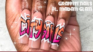 RECREATING JT CITY GIRLS NAILS | | GRAFFITI NAILS @madamglam @chaunlegend