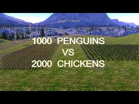 1000 Penguins VS 2000 Chickens WHO WINS? (Ultimate Epic Battle Simulator)