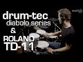 Roland TD-11 V-drums Modul (Supernatural Sounds) avec drum-tec Diabolo Series pads