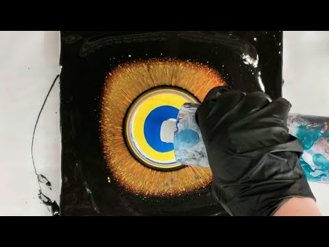 Crazy Open Cup Acrylic Pour  - I USED SO MUCH PAINT!