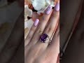 Серебряное кольцо с александритом 4.1ct