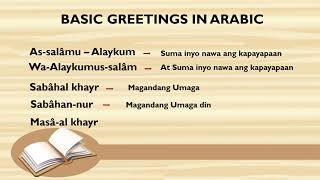 Arabic Greetings (Tagalog Audio)