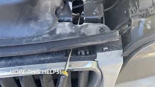 BMW X3 E83 how to open the hood without removing the grilles