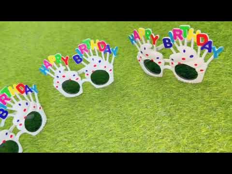 Sunglasses Happy Birthday Cup Cake White