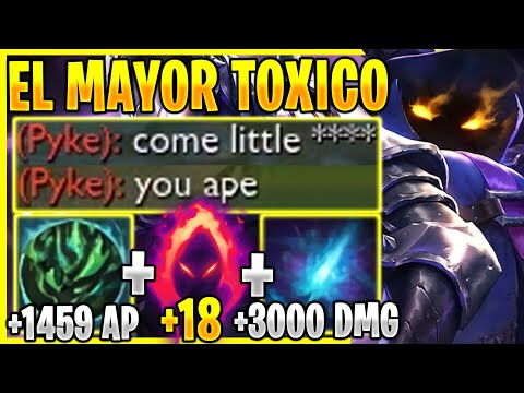 😨¡SE TILTEA INFINITO AL VER QUE TENGO +1400 AP Y ONE SHOTEO DE 1 HABILIDAD! *LE CALLO LA BOCA*