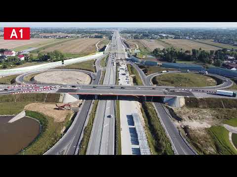 Budowa A1 - węzeł Piotrków Trybunalski Południe [wrzesień 2021]