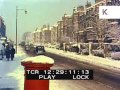 1950s London Snowy Residential Street Winter Christmas Snow Colour Footage