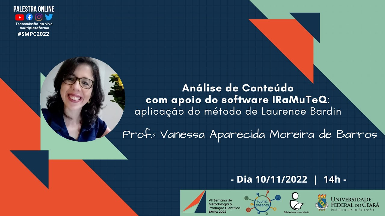 [SMPC 2022#16] Análise de Conteúdo com apoio do software IRaMuTeQ: aplicação do método de Bardin