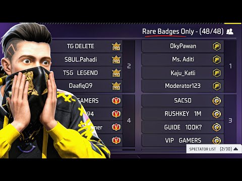 MOST RARE BADGES PLAYERS OF FREE FIRE